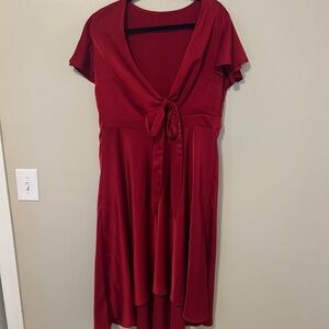 Red Polyester Blend Garment